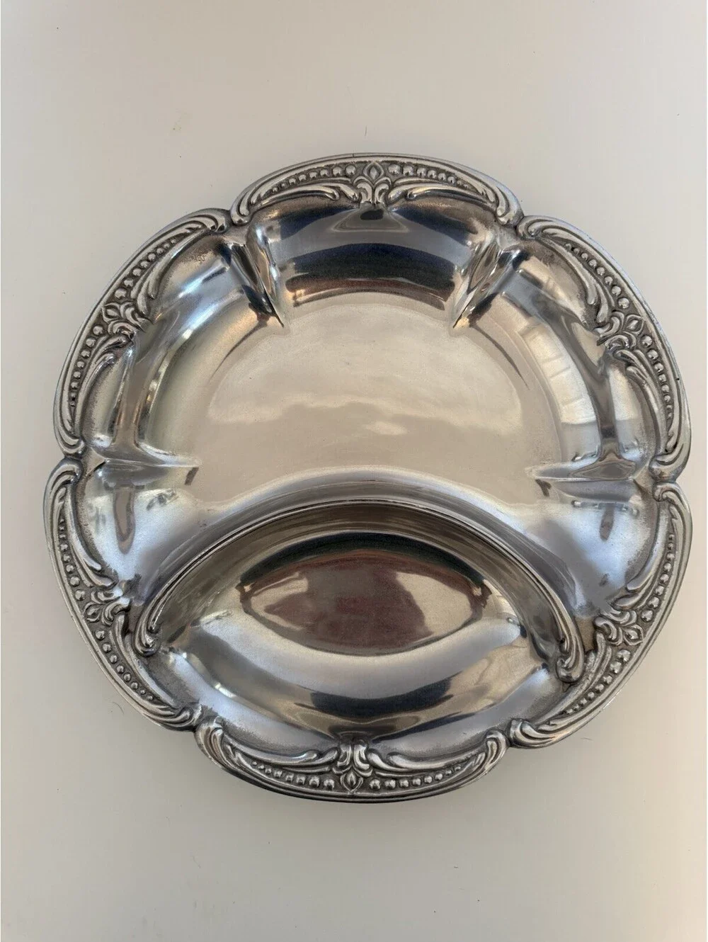 Wilton Armetale Silver Belle Mont Chip and Dip Tray Oven Safe Up to 1000 Degrees